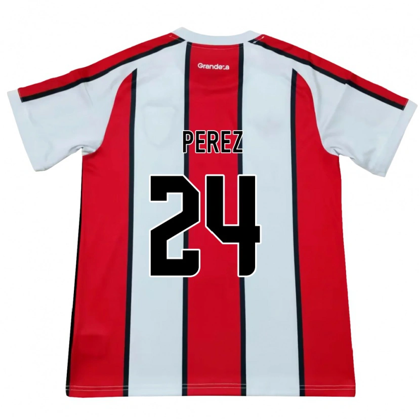 Danxen Niño Camiseta Enzo Perez #24 Blanco Rojo Negro 2ª Equipación 2026/27 La Camisa