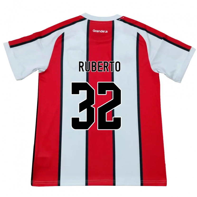Danxen Niño Camiseta Agustín Ruberto #32 Blanco Rojo Negro 2ª Equipación 2026/27 La Camisa
