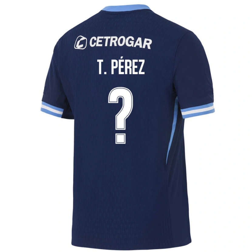 Danxen Niño Camiseta Tomás Pérez #0 Azul Real Azul Claro Blanco 2ª Equipación 2026/27 La Camisa