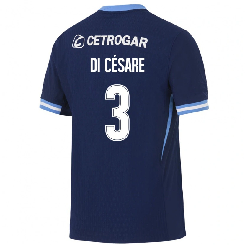 Danxen Niño Camiseta Marco Di Césare #3 Azul Real Azul Claro Blanco 2ª Equipación 2026/27 La Camisa