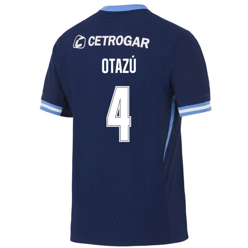 Danxen Niño Camiseta Milagros Otazú #4 Azul Real Azul Claro Blanco 2ª Equipación 2026/27 La Camisa
