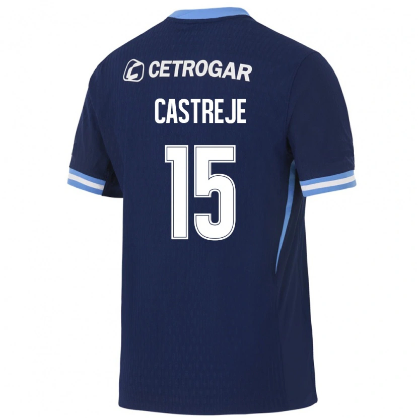 Danxen Niño Camiseta Bautista Castreje #15 Azul Real Azul Claro Blanco 2ª Equipación 2026/27 La Camisa