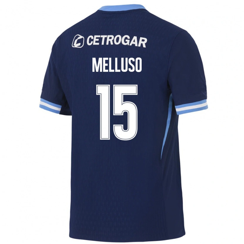 Danxen Niño Camiseta Mateo Melluso #15 Azul Real Azul Claro Blanco 2ª Equipación 2026/27 La Camisa