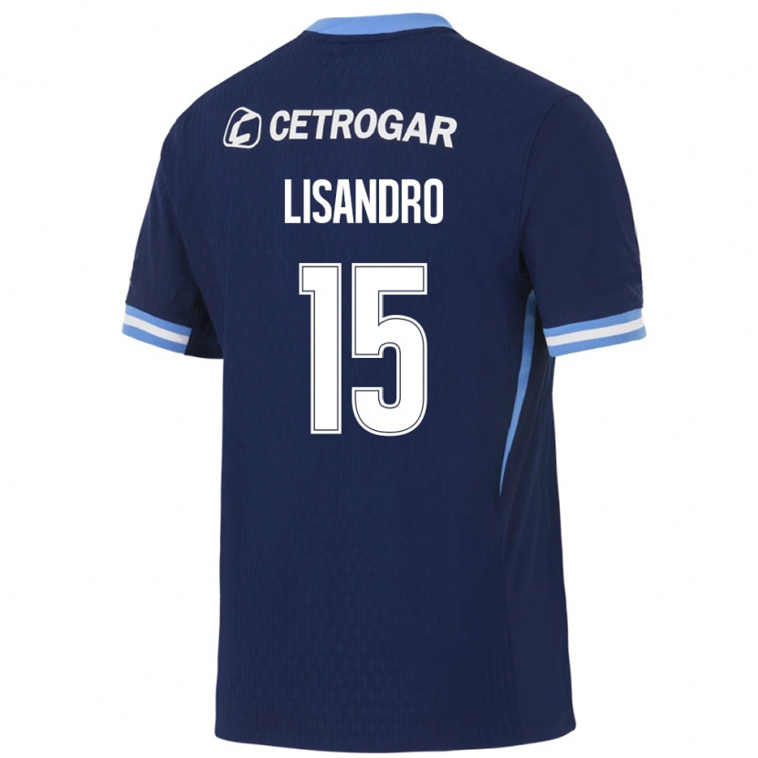 Danxen Niño Camiseta Lisandro Lopez #15 Azul Real Azul Claro Blanco 2ª Equipación 2026/27 La Camisa