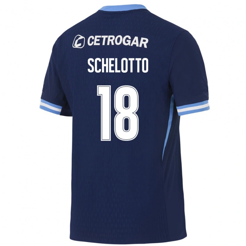 Danxen Niño Camiseta Ezequiel Schelotto #18 Azul Real Azul Claro Blanco 2ª Equipación 2026/27 La Camisa