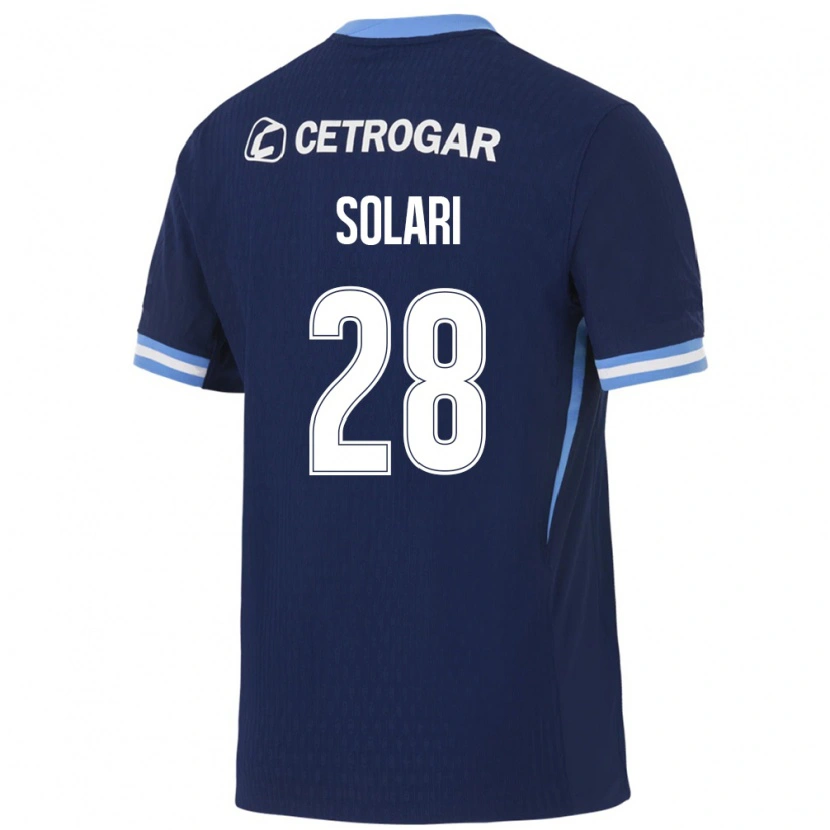 Danxen Niño Camiseta Santiago Solari #28 Azul Real Azul Claro Blanco 2ª Equipación 2026/27 La Camisa