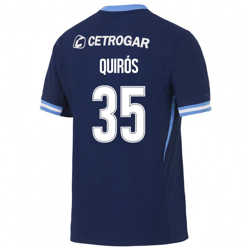 Danxen Niño Camiseta Santiago Quirós #35 Azul Real Azul Claro Blanco 2ª Equipación 2026/27 La Camisa