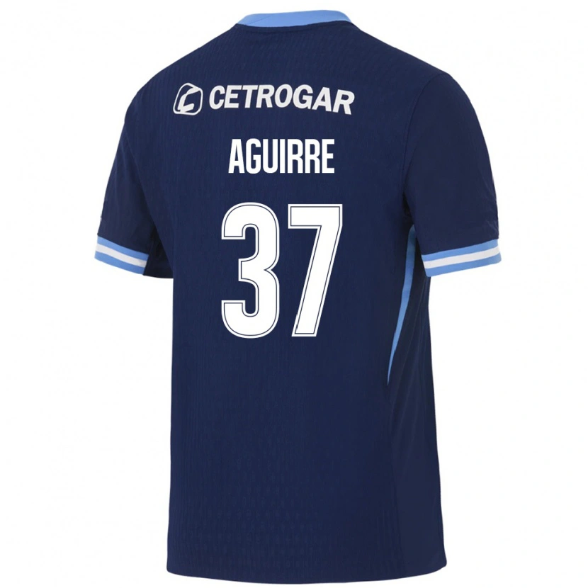 Danxen Niño Camiseta Santino Aguirre #37 Azul Real Azul Claro Blanco 2ª Equipación 2026/27 La Camisa