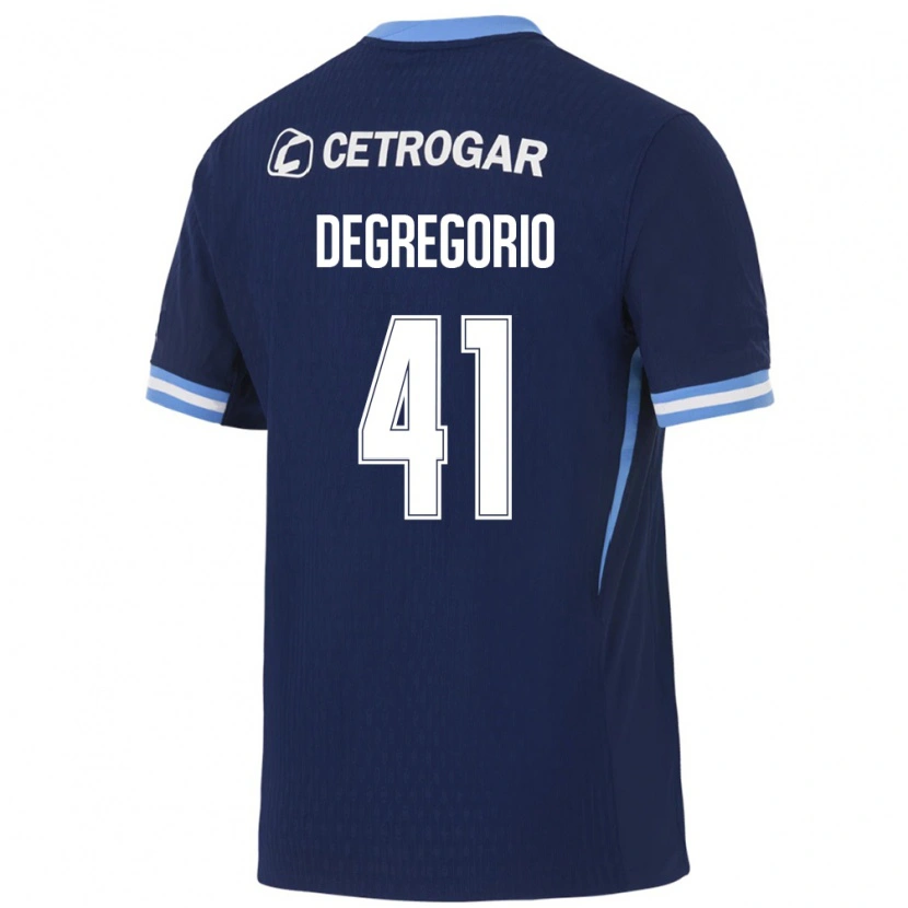 Danxen Niño Camiseta Ramiro Degregorio #41 Azul Real Azul Claro Blanco 2ª Equipación 2026/27 La Camisa