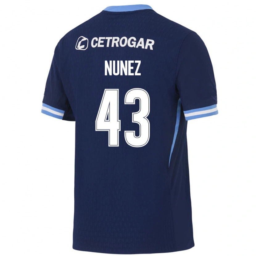 Danxen Niño Camiseta Lucas Nunez #43 Azul Real Azul Claro Blanco 2ª Equipación 2026/27 La Camisa