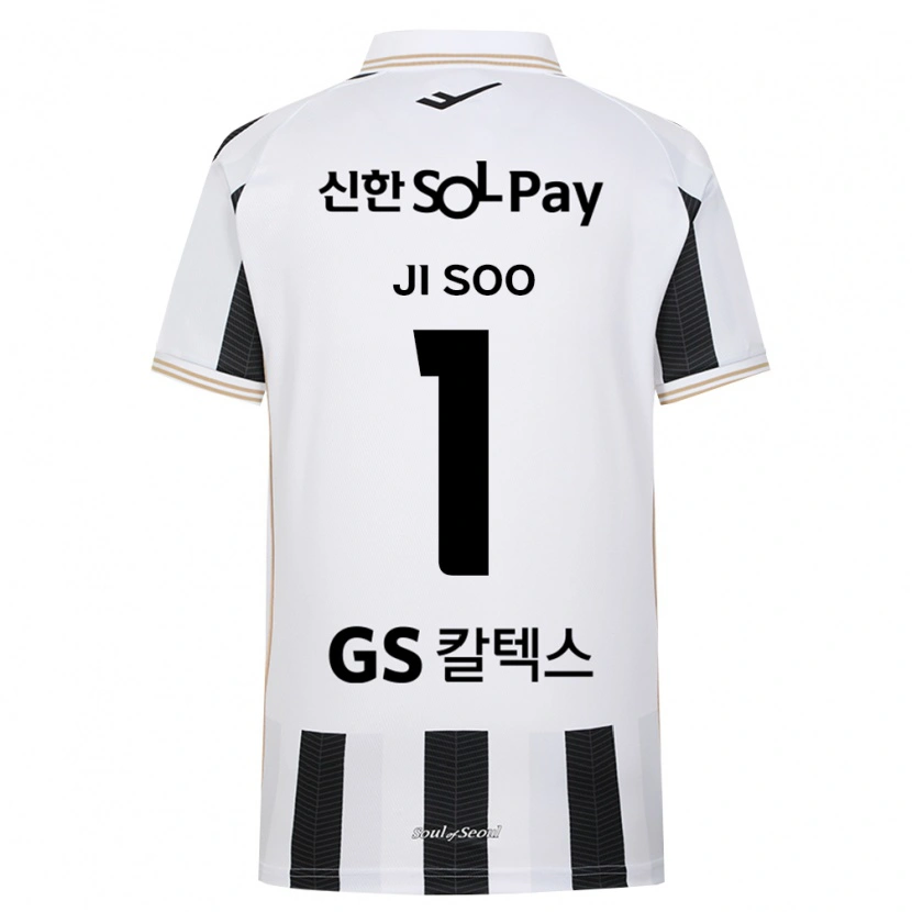 Danxen Niño Camiseta Ji-Soo Ryu #1 Blanco Negro 2ª Equipación 2026/27 La Camisa