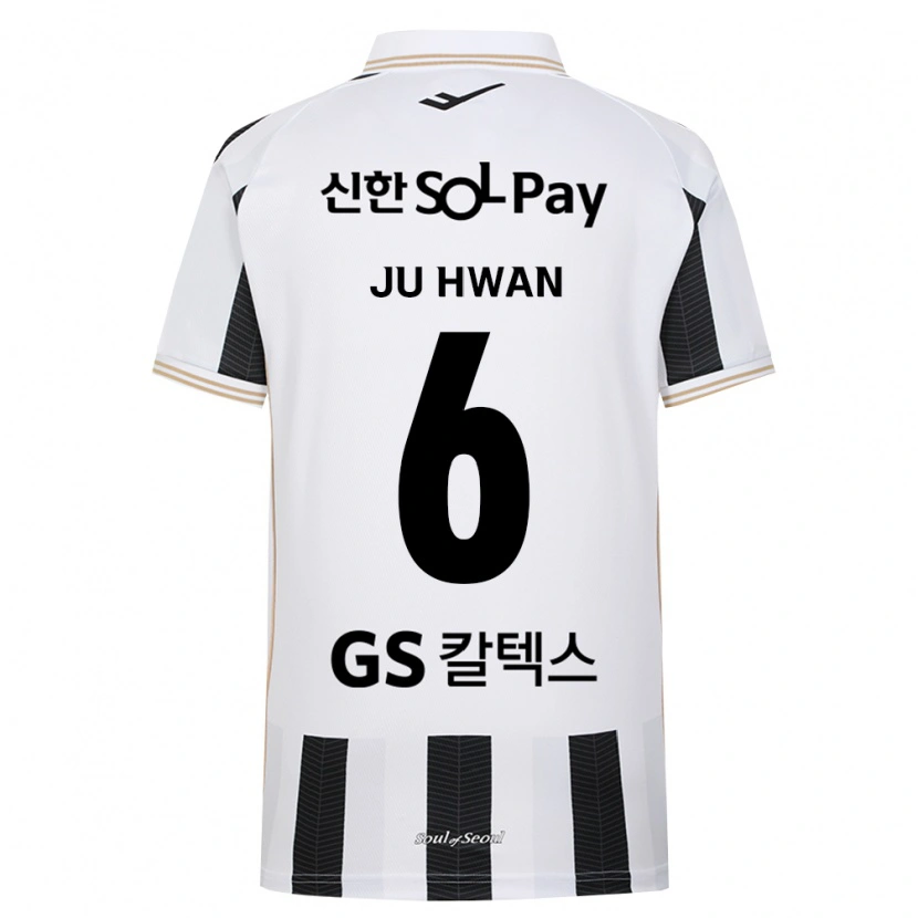 Danxen Niño Camiseta Ju-Hwan Lee #6 Blanco Negro 2ª Equipación 2026/27 La Camisa