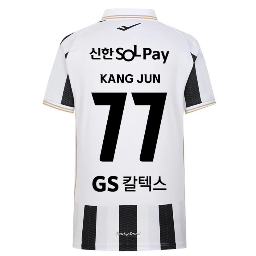 Danxen Niño Camiseta Kang-Jun Kim #77 Blanco Negro 2ª Equipación 2026/27 La Camisa