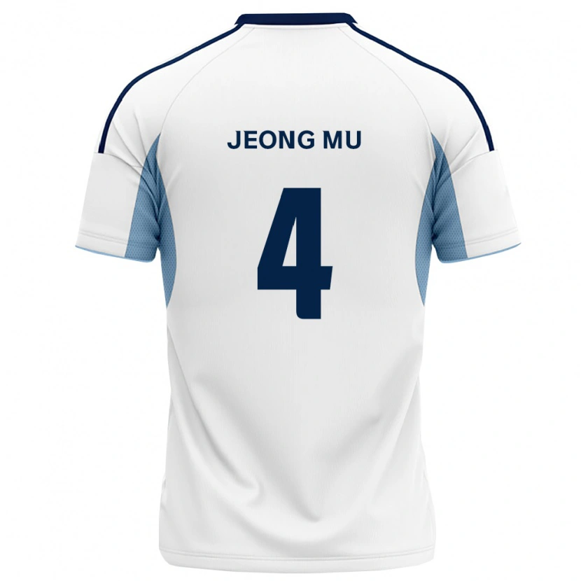 Danxen Niño Camiseta Jeong-Mu Kim #4 Azul Real Blanco 2ª Equipación 2026/27 La Camisa