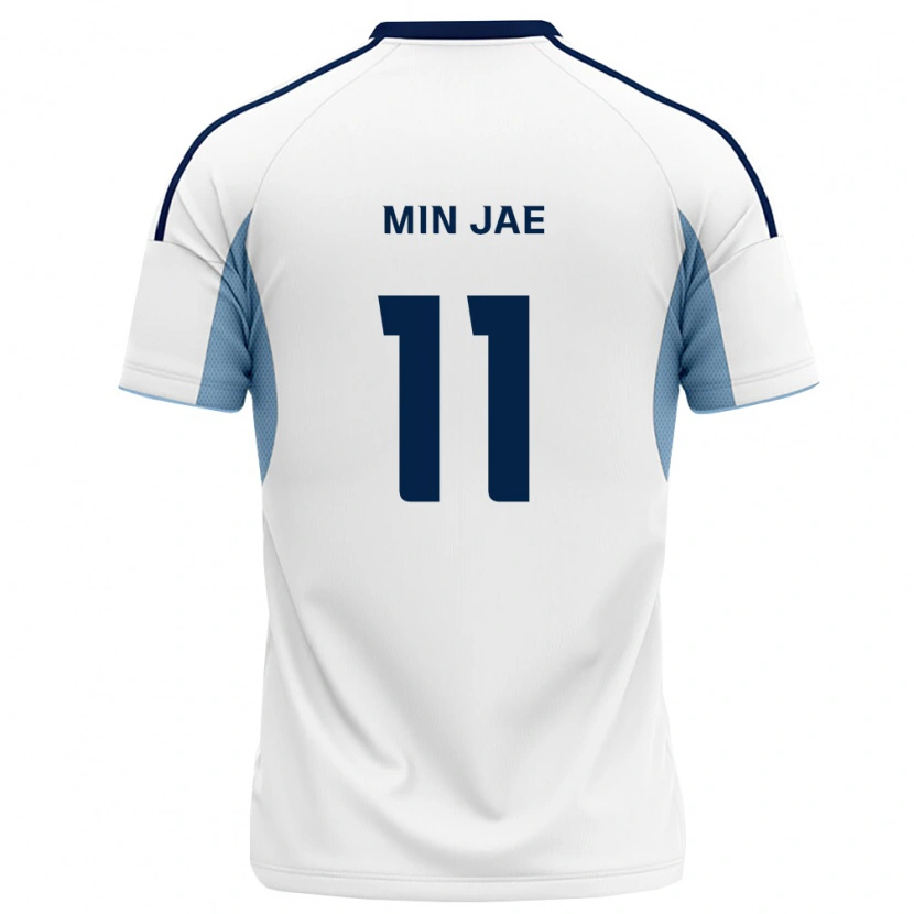 Danxen Niño Camiseta Min-Jae Jo #11 Azul Real Blanco 2ª Equipación 2026/27 La Camisa