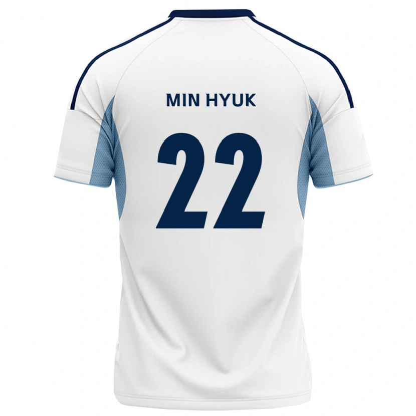 Danxen Niño Camiseta Min-Hyuk Lee #22 Azul Real Blanco 2ª Equipación 2026/27 La Camisa