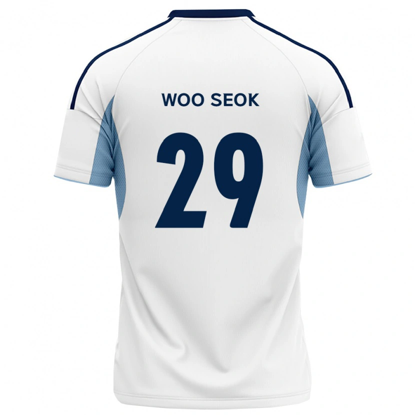 Danxen Niño Camiseta Woo-Seok Jung #29 Azul Real Blanco 2ª Equipación 2026/27 La Camisa