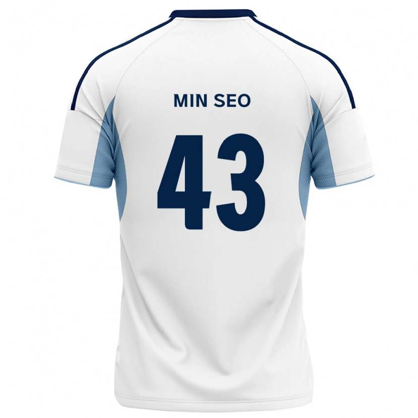 Danxen Niño Camiseta Min-Seo Jo #43 Azul Real Blanco 2ª Equipación 2026/27 La Camisa