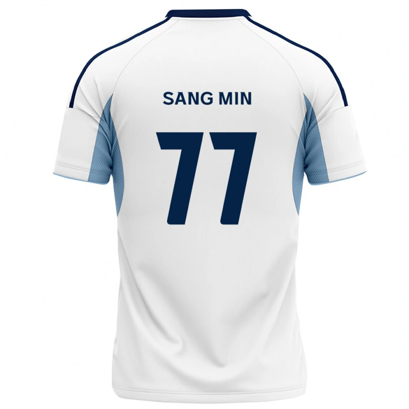 Danxen Niño Camiseta Sang-Min Sim #77 Azul Real Blanco 2ª Equipación 2026/27 La Camisa