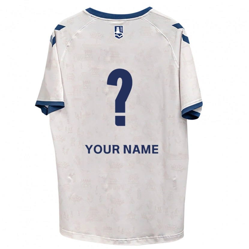 Danxen Niño Camiseta Su Nombre #0 Azul Real Blanco 2ª Equipación 2026/27 La Camisa