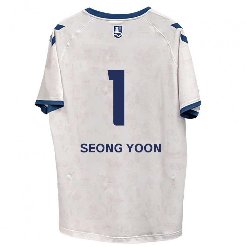 Danxen Niño Camiseta Seong-Yoon Kim #1 Azul Real Blanco 2ª Equipación 2026/27 La Camisa