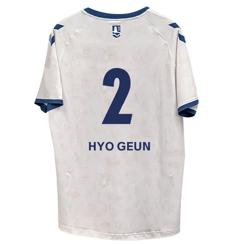 Danxen Niño Camiseta Hyo-Geun Park #2 Azul Real Blanco 2ª Equipación 2026/27 La Camisa
