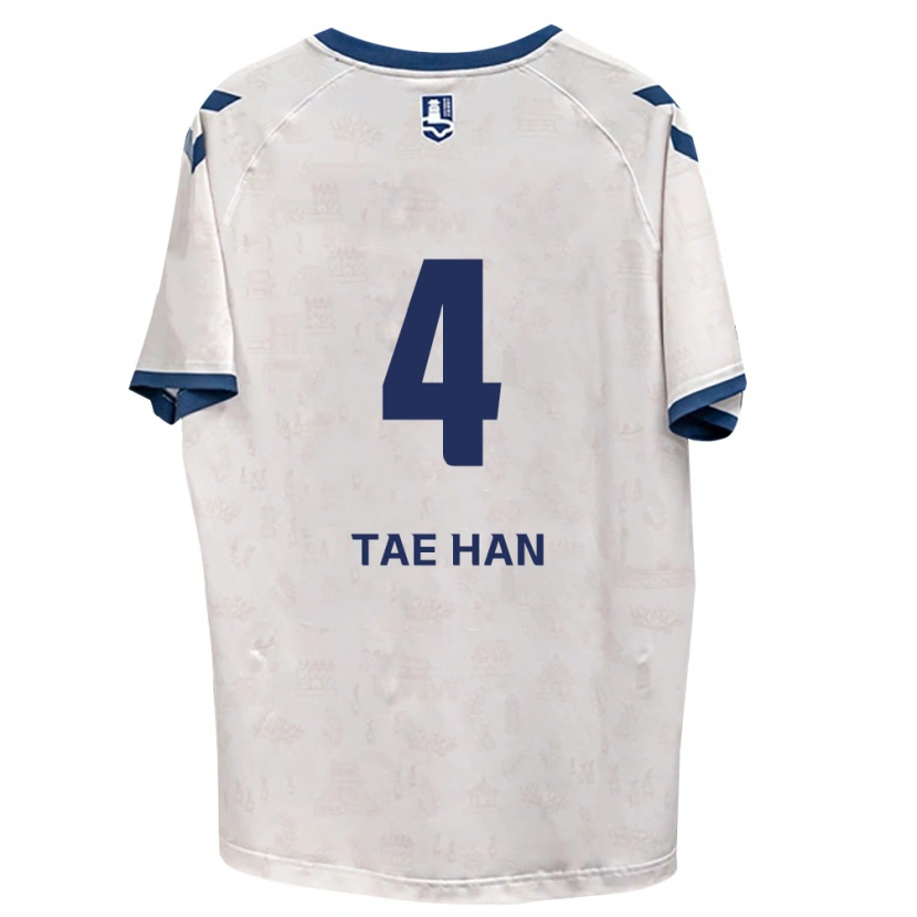 Danxen Niño Camiseta Tae-Han Kim #4 Azul Real Blanco 2ª Equipación 2026/27 La Camisa