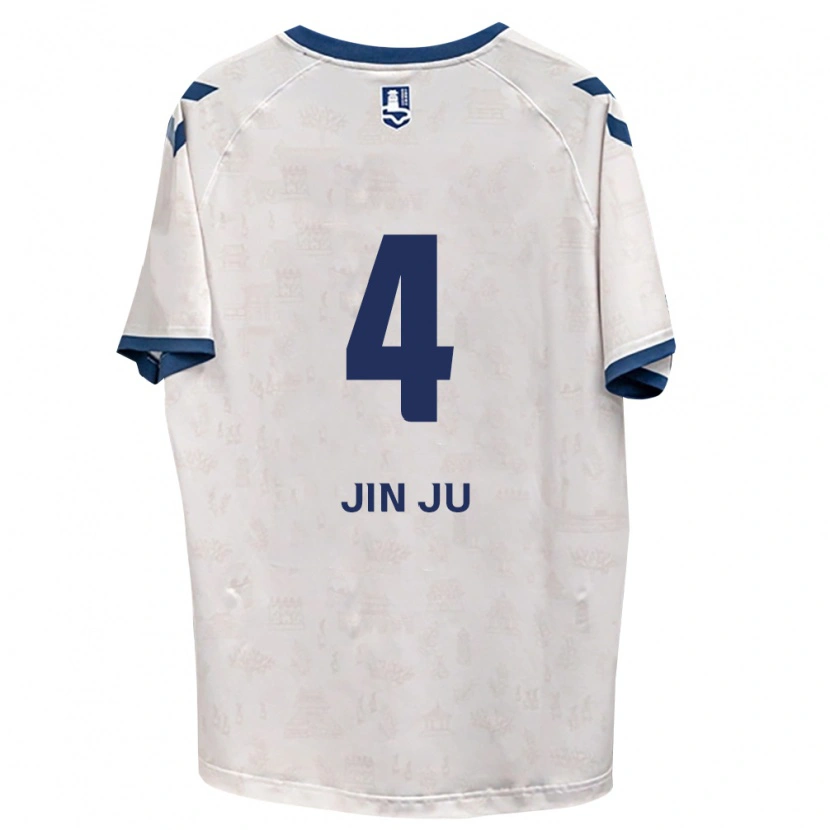 Danxen Niño Camiseta Jin-Ju Seo #4 Azul Real Blanco 2ª Equipación 2026/27 La Camisa