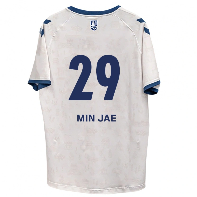 Danxen Niño Camiseta Min-Jae Kang #29 Azul Real Blanco 2ª Equipación 2026/27 La Camisa