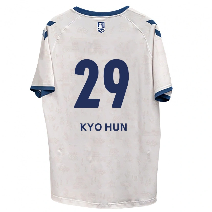 Danxen Niño Camiseta Kyo-Hun Kang #29 Azul Real Blanco 2ª Equipación 2026/27 La Camisa