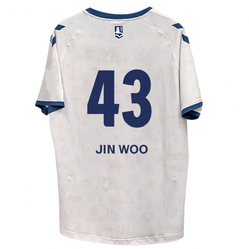 Danxen Niño Camiseta Jin-Woo Park #43 Azul Real Blanco 2ª Equipación 2026/27 La Camisa