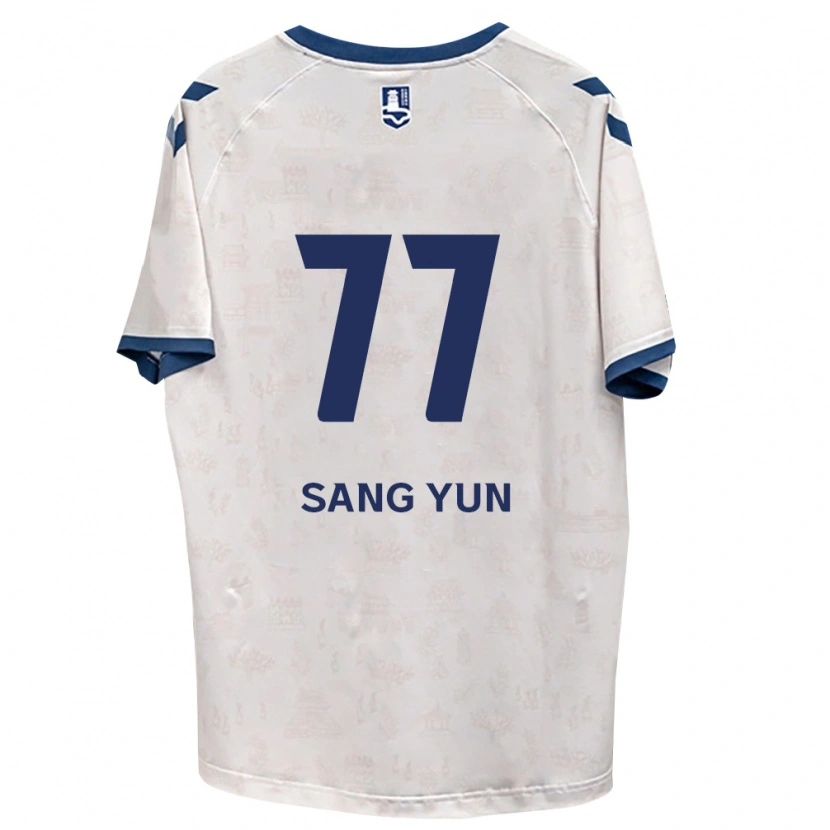 Danxen Niño Camiseta Sang-Yun Kang #77 Azul Real Blanco 2ª Equipación 2026/27 La Camisa