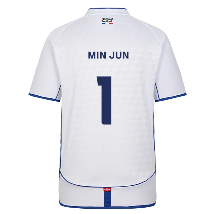 Danxen Niño Camiseta Min-Jun Kim #1 Negro Blanco Rojo 2ª Equipación 2026/27 La Camisa
