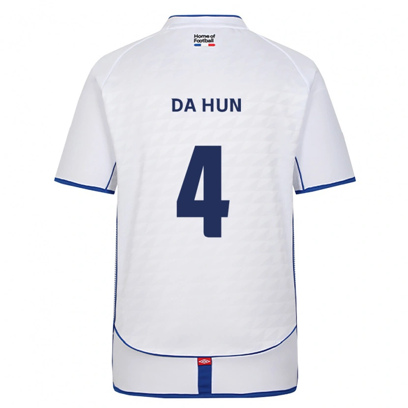 Danxen Niño Camiseta Da-Hun Choi #4 Negro Blanco Rojo 2ª Equipación 2026/27 La Camisa
