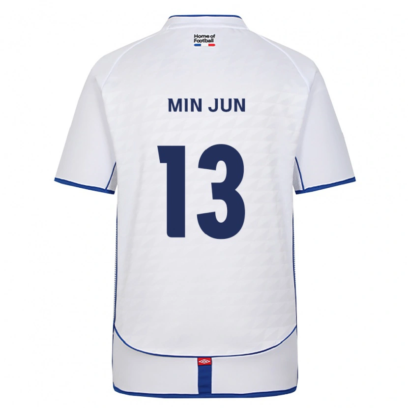 Danxen Niño Camiseta Min-Jun Yeo #13 Negro Blanco Rojo 2ª Equipación 2026/27 La Camisa