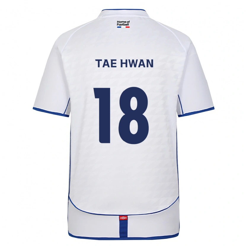Danxen Niño Camiseta Tae-Hwan Jeong #18 Negro Blanco Rojo 2ª Equipación 2026/27 La Camisa