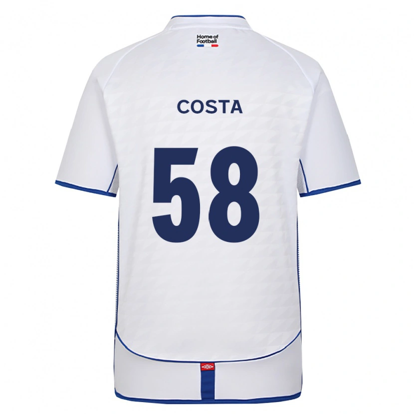 Danxen Niño Camiseta Bruno Costa #58 Negro Blanco Rojo 2ª Equipación 2026/27 La Camisa