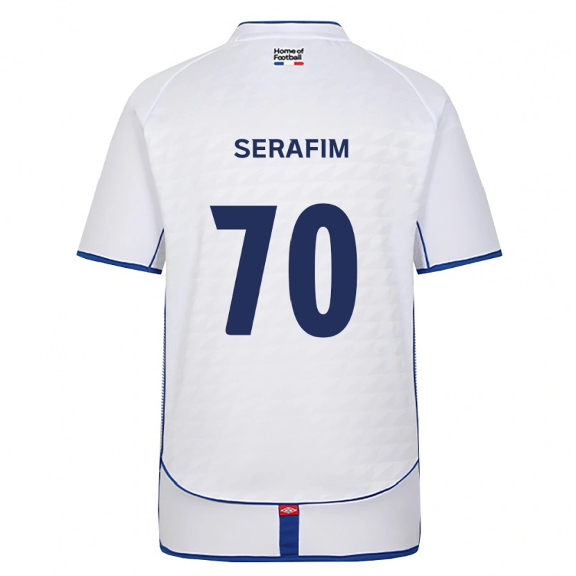 Danxen Niño Camiseta Matheus Serafim #70 Negro Blanco Rojo 2ª Equipación 2026/27 La Camisa
