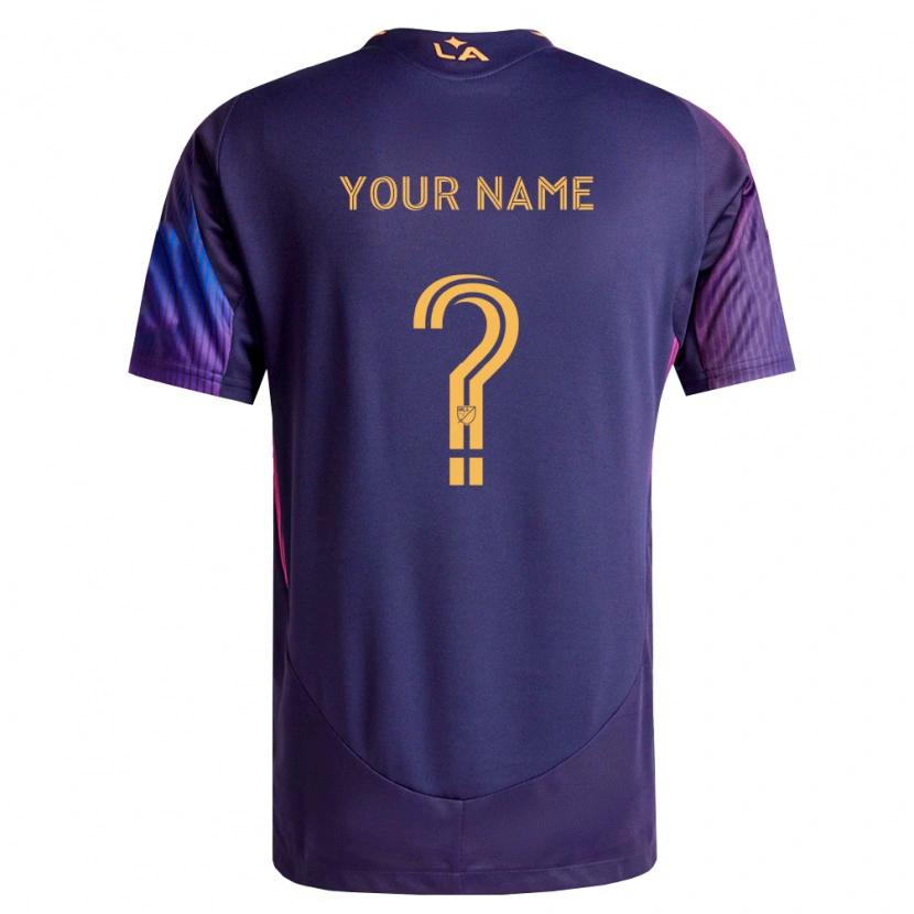 Danxen Niño Camiseta Su Nombre #0 Morado Profundo Amarillo 2ª Equipación 2026/27 La Camisa