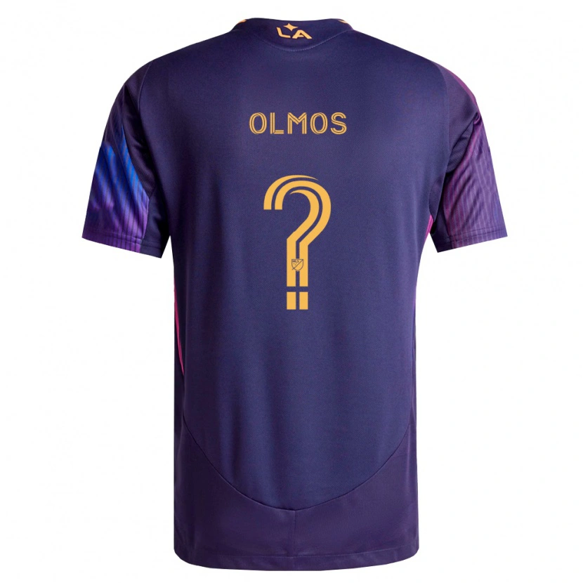 Danxen Niño Camiseta Justin Olmos #0 Morado Profundo Amarillo 2ª Equipación 2026/27 La Camisa