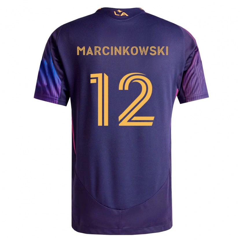 Danxen Niño Camiseta Jt Marcinkowski #12 Morado Profundo Amarillo 2ª Equipación 2026/27 La Camisa