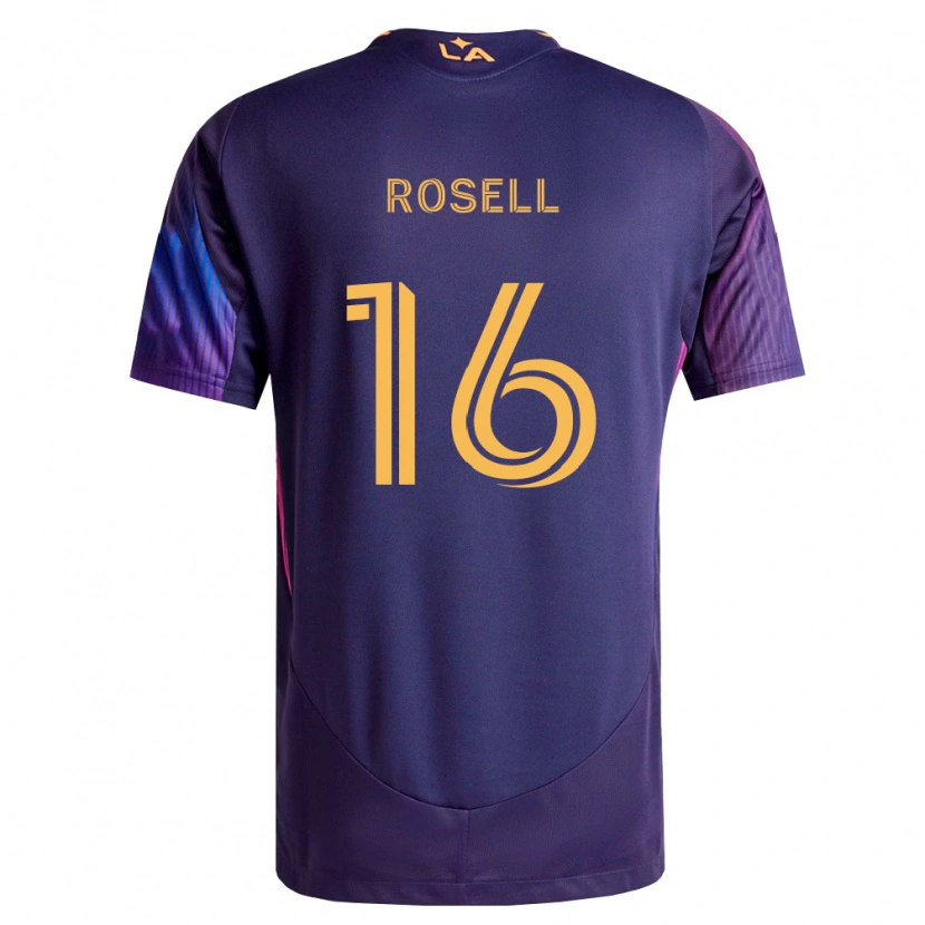 Danxen Niño Camiseta Uri Rosell #16 Morado Profundo Amarillo 2ª Equipación 2026/27 La Camisa