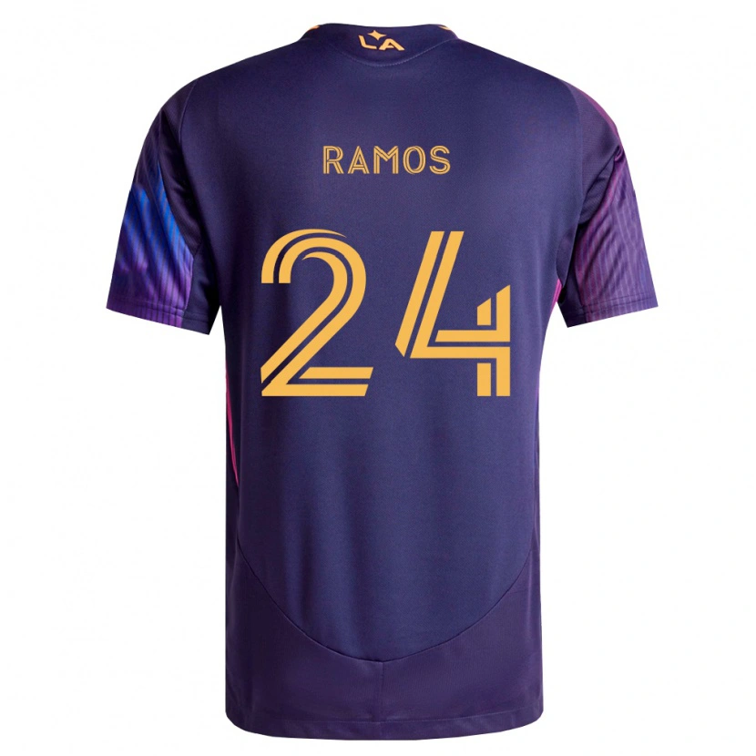 Danxen Niño Camiseta Rubén Ramos #24 Morado Profundo Amarillo 2ª Equipación 2026/27 La Camisa