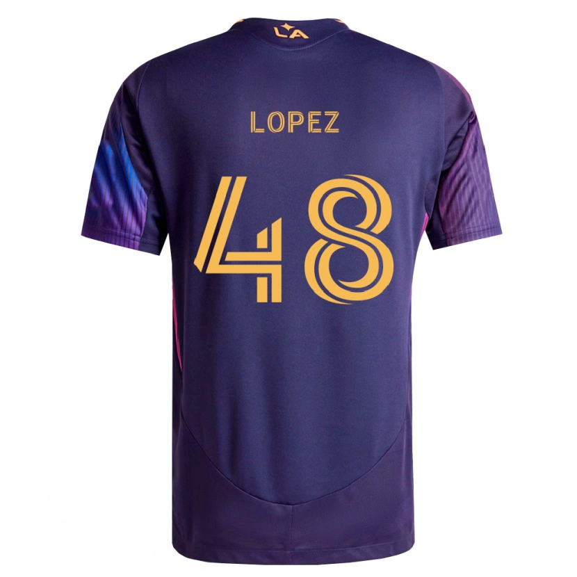 Danxen Niño Camiseta Diego López #48 Morado Profundo Amarillo 2ª Equipación 2026/27 La Camisa
