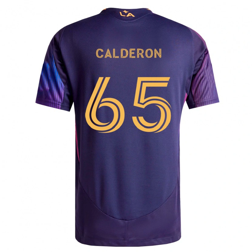 Danxen Niño Camiseta Juan Calderón #65 Morado Profundo Amarillo 2ª Equipación 2026/27 La Camisa