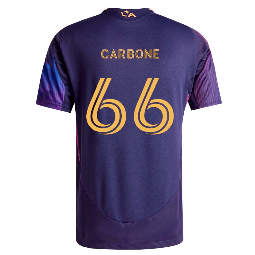Danxen Niño Camiseta Matteo Carbone #66 Morado Profundo Amarillo 2ª Equipación 2026/27 La Camisa