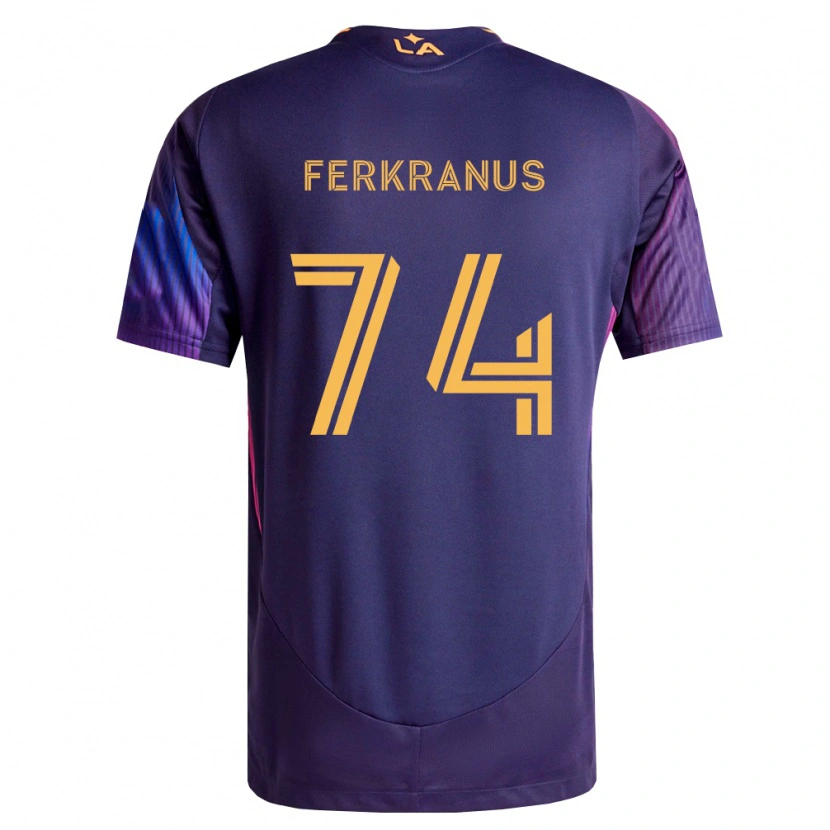 Danxen Niño Camiseta Marcus Ferkranus #74 Morado Profundo Amarillo 2ª Equipación 2026/27 La Camisa