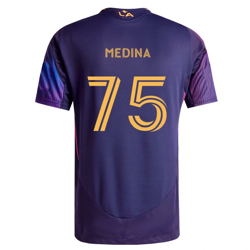 Danxen Niño Camiseta Aaron Medina #75 Morado Profundo Amarillo 2ª Equipación 2026/27 La Camisa