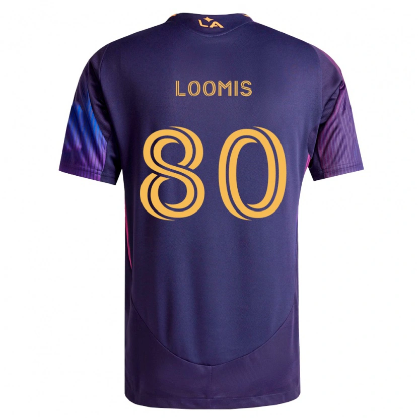 Danxen Niño Camiseta Ethan Loomis #80 Morado Profundo Amarillo 2ª Equipación 2026/27 La Camisa