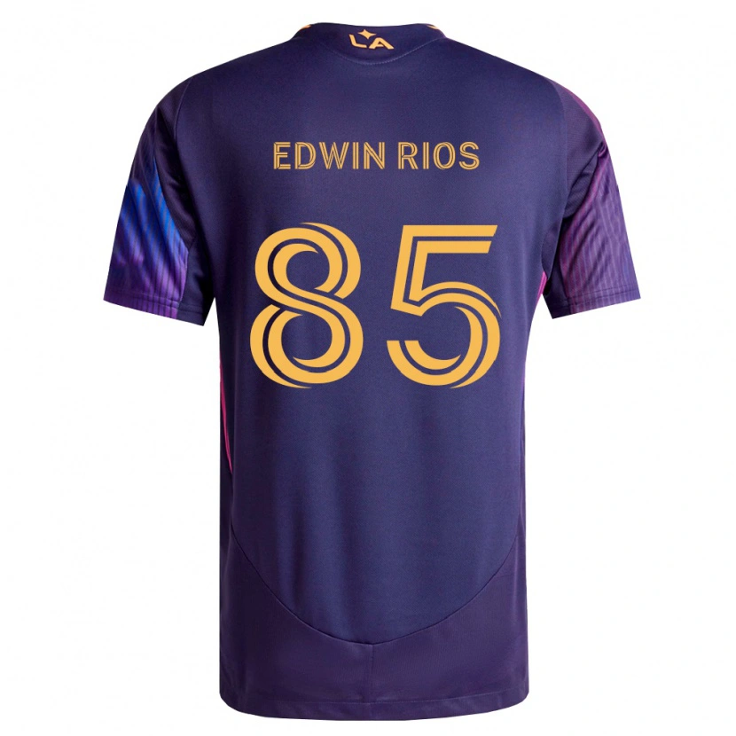 Danxen Niño Camiseta Edwin Ríos #85 Morado Profundo Amarillo 2ª Equipación 2026/27 La Camisa